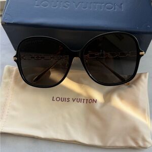 Louis Vuitton Black and Gold Sunglasses